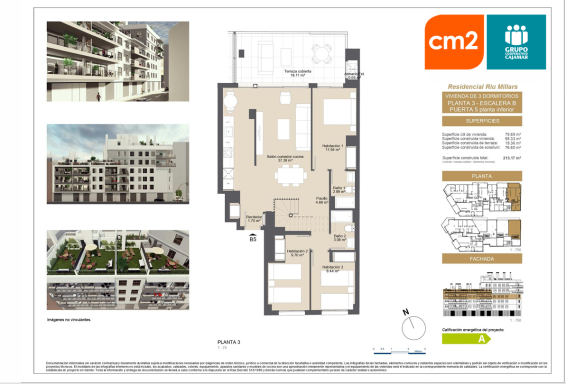 3 DORMITORIOS ESC B PTA 5